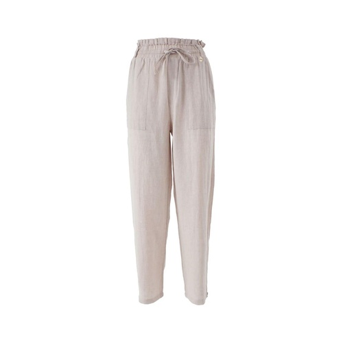 Yes Zee Women's Beige Linen Jeans & Pant - L - Main Image