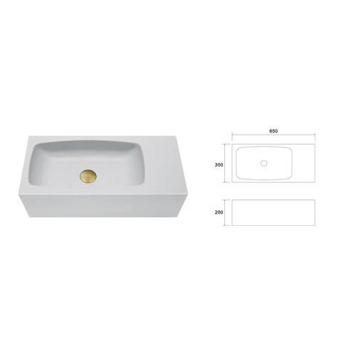 New Concrete Cement Wash Basin Counter Top Matte Clay Red Wall Hung Curved Basin - Main Image