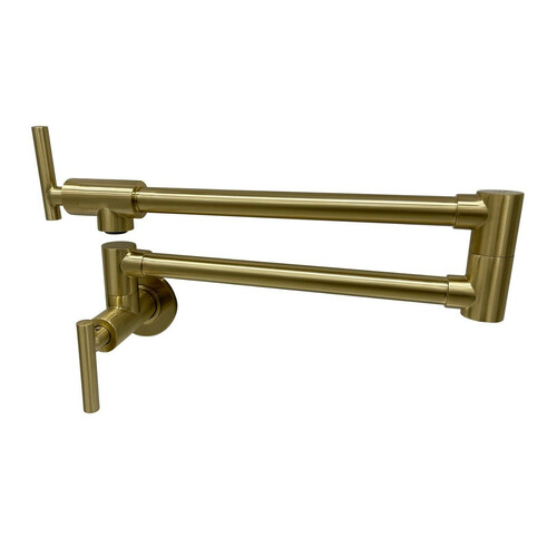 2023 Brushed Gold Kitchen tap Wall Mounted Pot Filler Single Cold Water inlet - Main Image