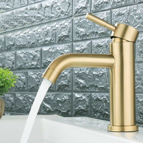 2020 New slim round style basin mount tap low faucet matte black tap mixer spout - Main Image