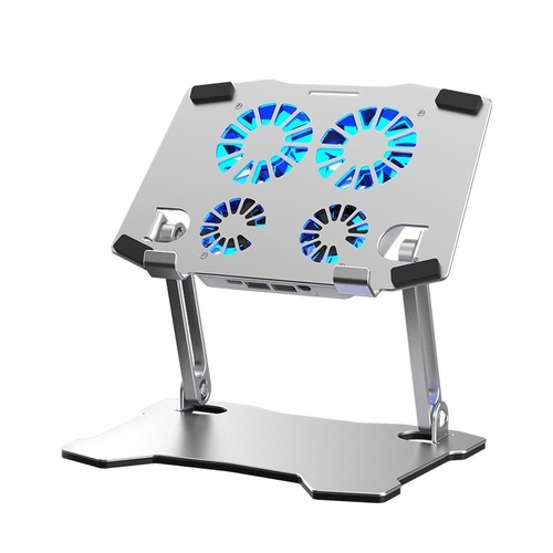 Aluminum Laptop Cooling Stand with 4 Fans - Main Image