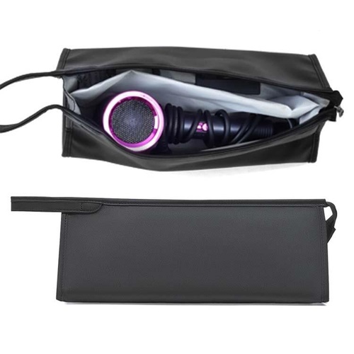 Black Hair Dryer Storage Package with Protective Cover and Hair Roll - Main Image