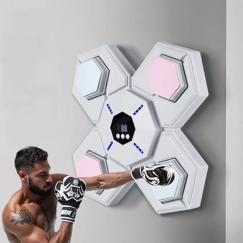 Rechargeable Bluetooth Boxing Machine With Adult & Child Gloves - Blue - Without Gloves Pink Blue - Main Image