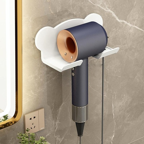 Wall Mounted Holder For Dyson Hair Dryer Bathroom Storage Rack Simple Black - Simple White - Main Image