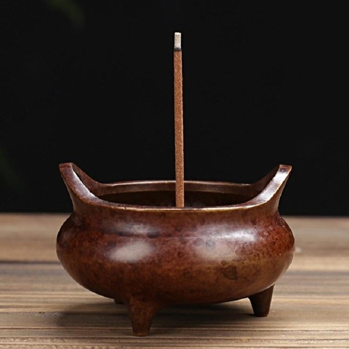 Antique Incense Burner - Pure Copper Binaural Small Indoor - Main Image