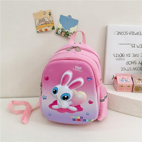 Blue Cartoon Astronaut Kids School Bag - Rabbit Pink - Main Image