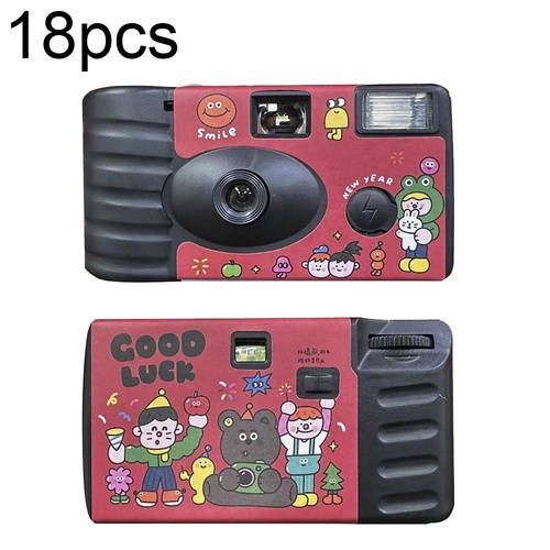 18 Retro Film Camera Stickers - Good Luck Design - Waterproof - Main Image