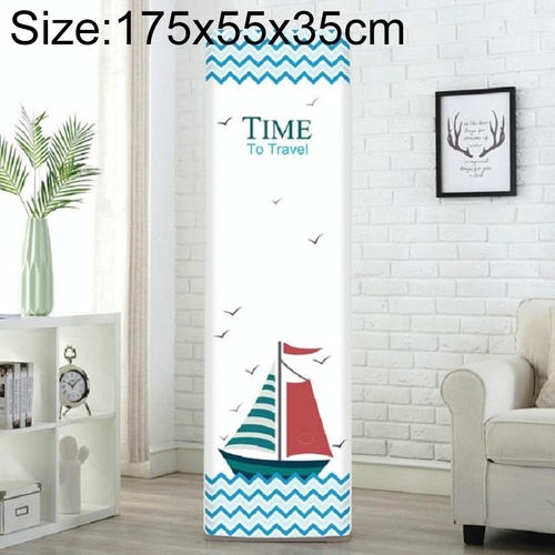 Vertical Cabinet Air Conditioning Cover - All-inclusive Fabric - 175x55x35cm - Sailboat Design - Main Image