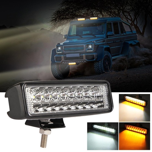 6 Inch Dc10 - 30V 10W Double Colour 2 - Row Led Working Lamp Vehicle Spotlight - Main Image