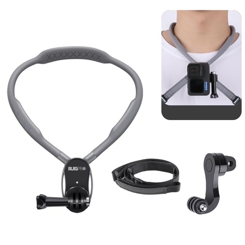 Flexible Neck Mount for Pov Viewing with Strap - With J-Hook Buckle - Main Image