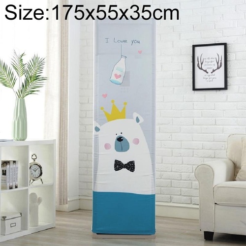 Love Bear Fabric Dust Cover - All-inclusive Vertical Cabinet Ac - 175x55x35cm - Main Image