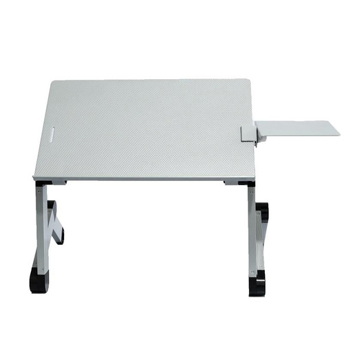 Adjustable Folding Laptop Desk with Mouse Board - Silver - Main Image