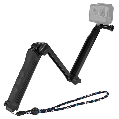 Foldable 3-way Tripod Selfie Stick for Action Cameras - 20-58cm Length - Main Image