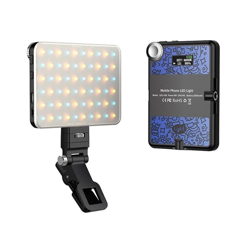 Rechargeable Clip Fill Light - 60 Leds 3 Light Modes Front & Back Clip a Type Blue - B Type Blue - Main Image