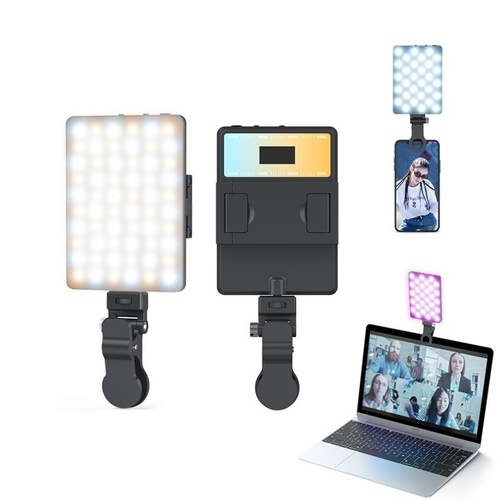 5w Mobile Phone Fill Light for Live Broadcast with Screen - V11 Cool & Warm - Main Image