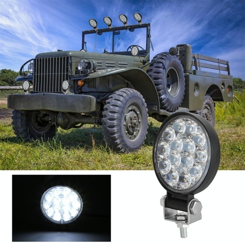 9.8W 10 - 30V Dc 6000K 3 Inch 14 Leds Circle Offroad Truck Car Driving Light Work Light Spotlight Fog Light - Main Image