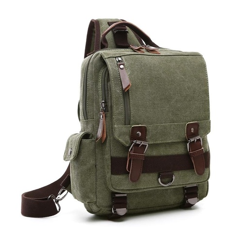 Canvas Chest Bag For Outdoor Travel Messenger Style - Main Image