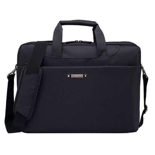 Waterproof Nylon Laptop Bag - 15.6 Inch One Shoulder Portable - Black - Main Image