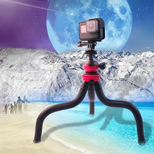 Flexible Mini Octopus Tripod with Phone Clamp for Iphone Galaxy Huawei Gopro - Main Image