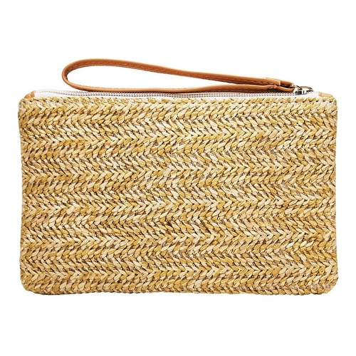 Beach Straw Clutch Coin Purse for Summer Fun - Main Image