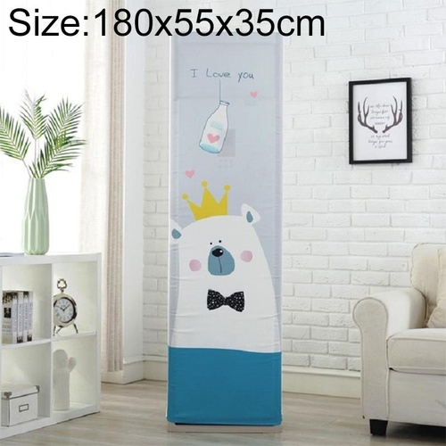 Love Bear Fabric Dust Cover - 180x55x35cm Vertical Cabinet Type All-inclusive Ac - Main Image