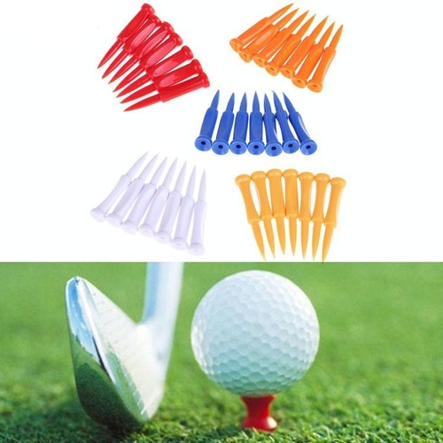 60-piece Plastic Golf Ball Tees with Ribbon Needle - 43mm Size - Main Image