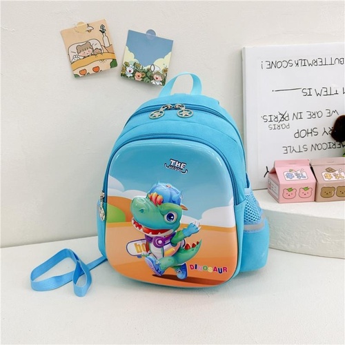 Blue Cartoon Astronaut Kids School Bag - Dinosaur Sky Blue - Main Image