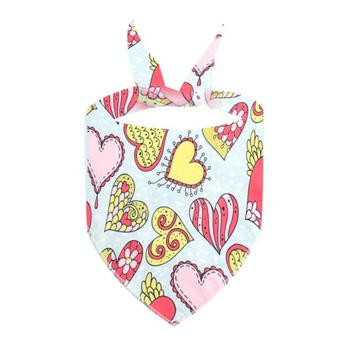 Cute Pet Triangle Towel Bib Cartoon Cats And Dogs Drool Towel Scarf - 04 - Main Image