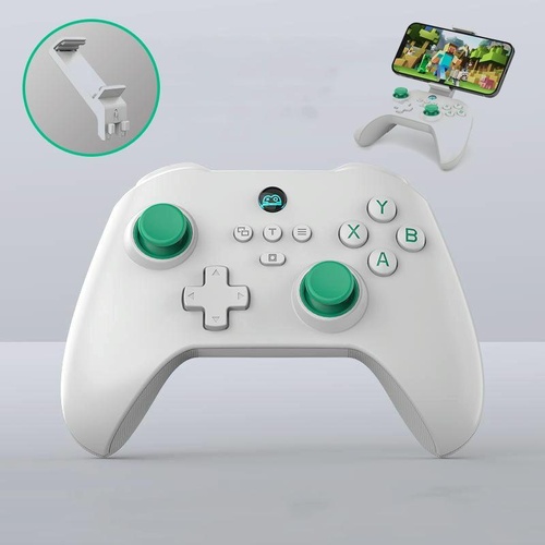 Wireless Bluetooth Game Controller For Switch Ios Android Pc Ps3 Ps4 - Black - White+Bracket - Main Image
