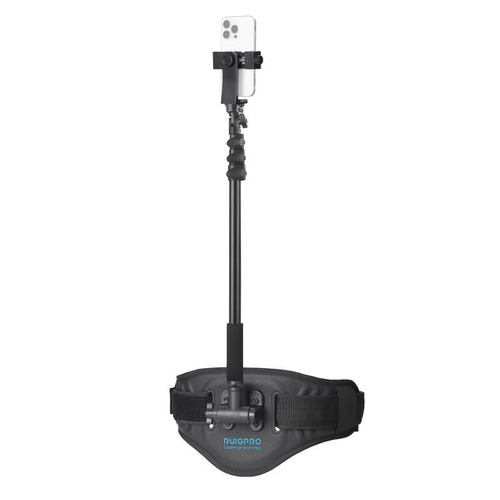 Phone Gimbal Stabilizer Waist Belt Strap - With Phone Clamp & Selfie Stick - Main Image