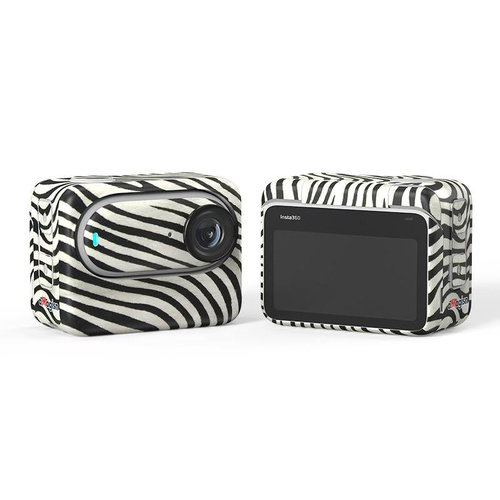 Carbon Fiber Style Body Sticker for Insta360 Go 3 Action Camera - Zebra - Main Image