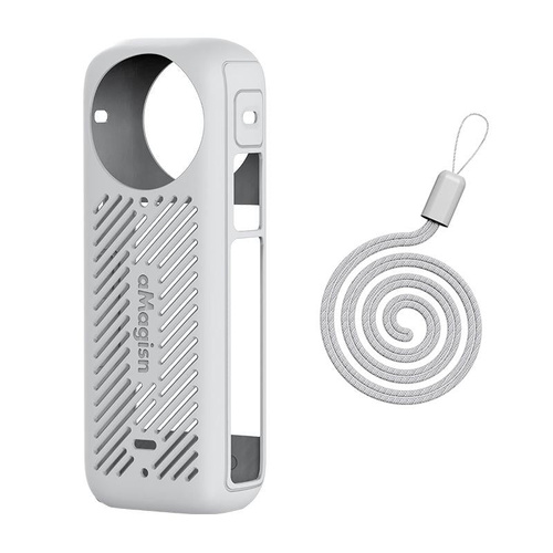 Amagisn Silicone Protective Cover for Insta360 X4 - Body Case Gray - Main Image