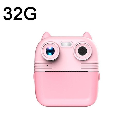 Instant Print Camera with Dual Lens - 2.8 Screen for Kids Blue - Pink + 32G Card - Main Image
