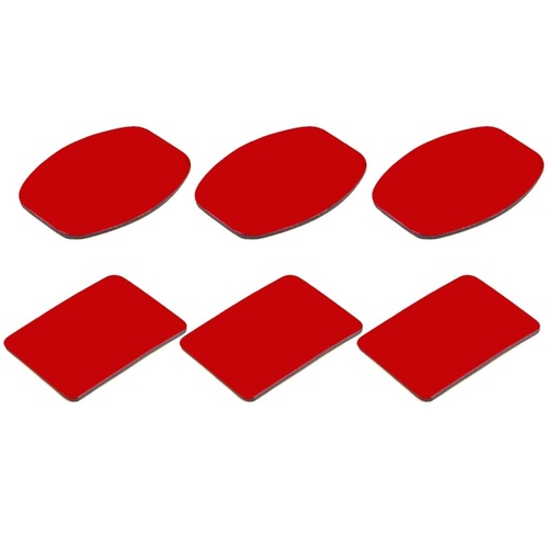 Set of 3 Flat and 3 Curved Adhesive Pads for Gopro Hero12 - Main Image