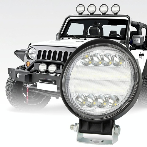 2 Pcs 4 Inch 15W Spot / Flood Light White Light Round - Shaped Waterproof Car Suv Work Lights Spotlight Led Bulbs Dc 9 - 30V - Main Image
