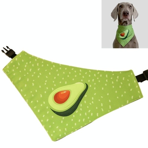 Refreshing Avocado Pet Scarf Three-Layer Thickened Waterproof Saliva Towel - Size Xl - Main Image