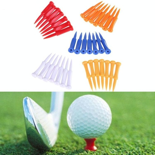 60-piece Golf Plastic Ball Tee Set with Ribbon Needle - 57mm Size - Main Image