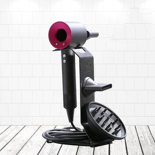 Universal Hair Dryer Stand No Drilling Black - Main Image