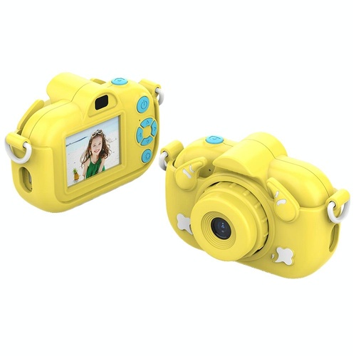 2.0-Inch 4X Zoom Hd Digital Camera For Kids - Blue - Yellow - Main Image