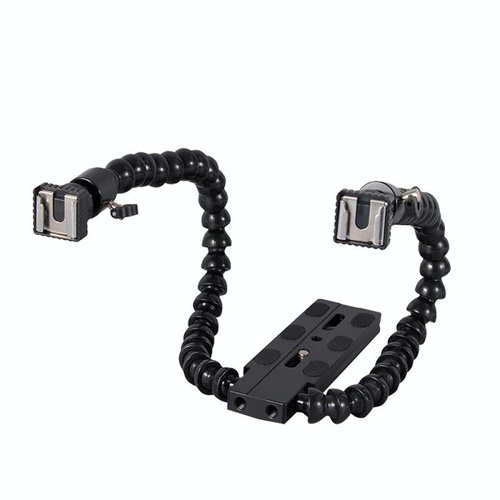 Adjustable Dual Arm Flash Bracket Mount For Hot Shoe - Main Image