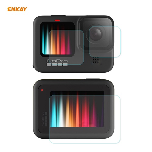 Enkay Hat Prince 3-in-1 Tempered Glass Film for Gopro Hero9 Camera Lens and Screen - 0.2mm 9h 2.15d - Main Image