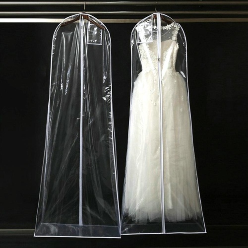 Wedding Dress Storage Bag - Transparent Coat Protective Dust Cover - Main Image