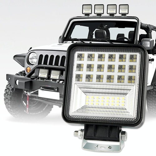2 Pcs 4 Inch 20W Spot / Flood Light White Light Square - Shaped Waterproof Car Suv Work Lights Spotlight Led Bulbs Dc 9 - 30V - Main Image