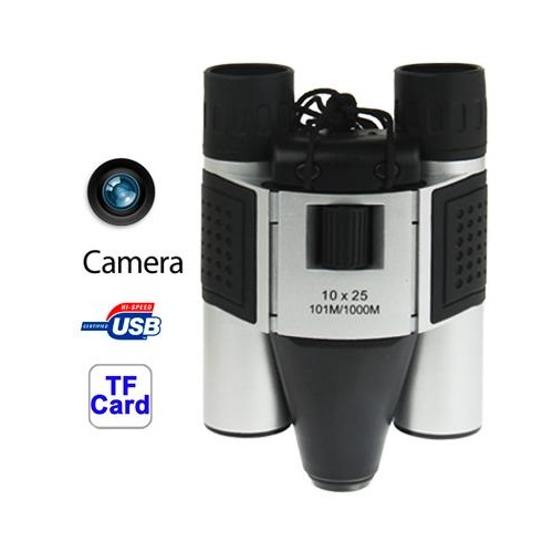 5-In-1 Binocular Camera With Video Digital Pc Cam And Tf Card Reader - 10X25Mm 101M / 1000M Field Of View - Compact Size - Main Image
