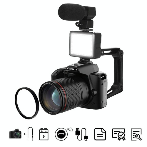 Dual-Camera Night Vision 64 Million Pixel High-Definition Wifi Digital Camera Standard & Fill Light - Standard+Light+Lens+Mic+Bracket - Main Image