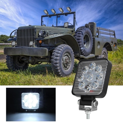 6.3W 10 - 30V Dc 6000K 3 Inch 9 Leds Square Offroad Truck Car Driving Light Work Light Spotlight Fog Light - Main Image