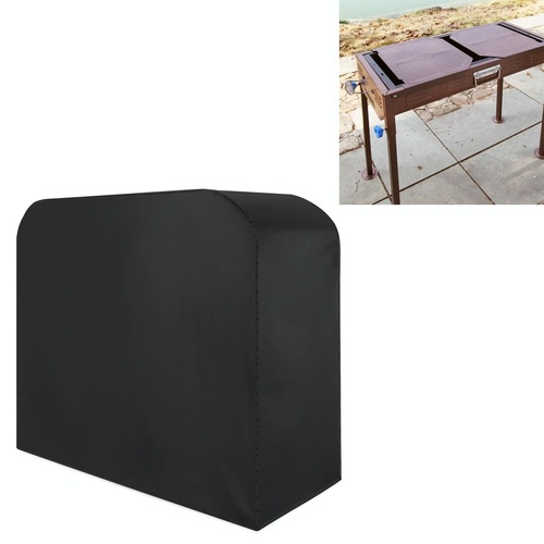 Waterproof 210d Oxford Cloth Bbq Grill Cover - Anti-uv Dust-proof Folding - Fits Gas Charcoal Electric - 145x61x117cm - Black - Main Image