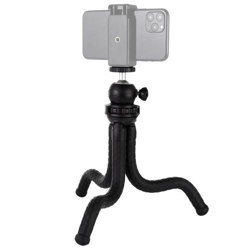Flexible Mini Octopus Tripod with Ball Head for Slr Cameras Gopro and Cellphones - 30cmx5cm - Main Image