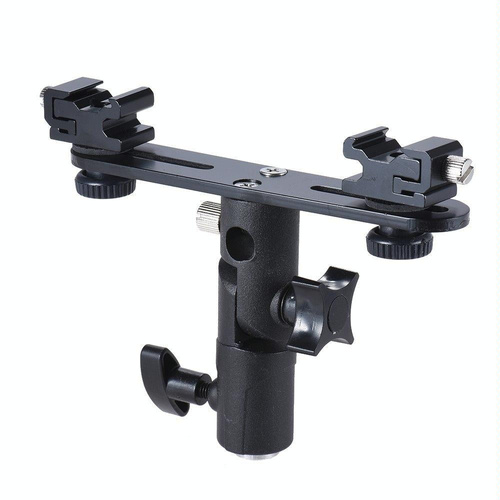 Dual Hot Shoe Flash Bracket - Compact And Versatile - Main Image