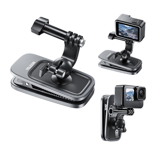 360 Degree Backpack Clip Mount for Action Camera - Rotating - Main Image